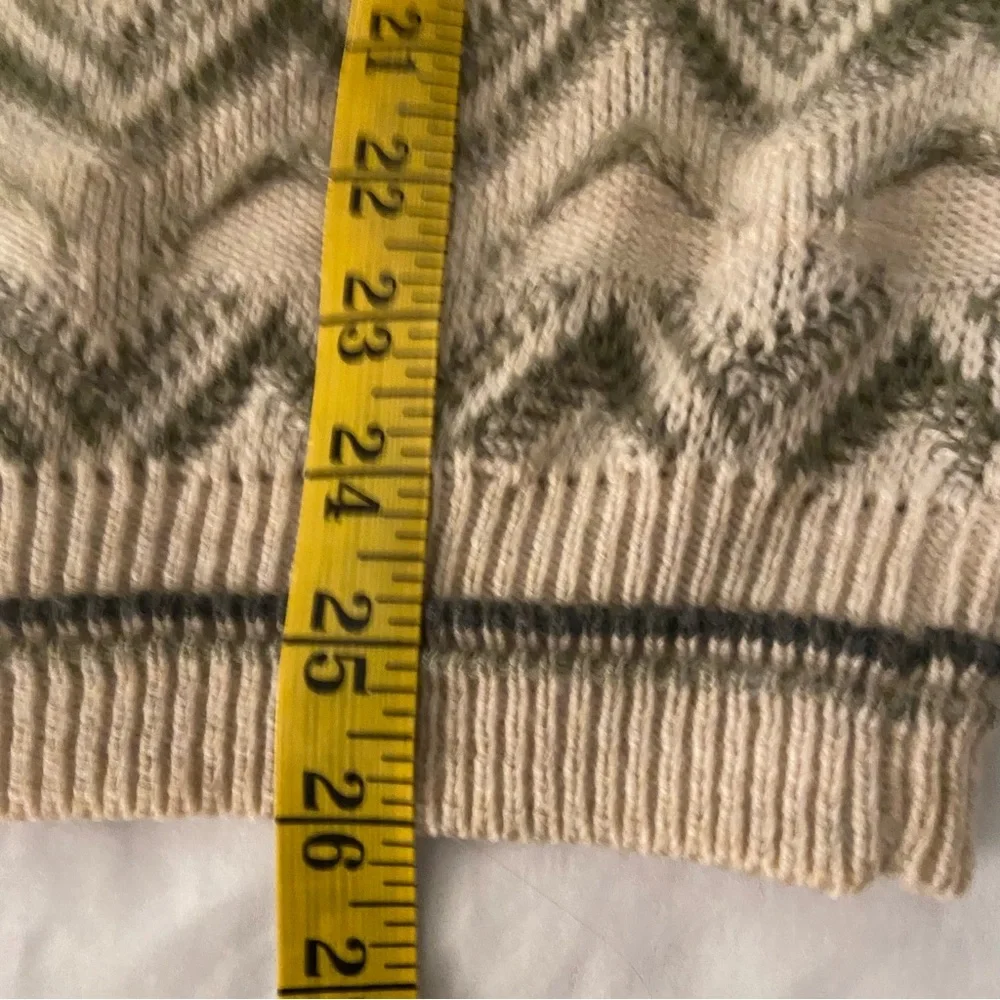 Vintage Y2K Jantzen Natural Tones Art Geometric Print Crewneck Sweater Retro